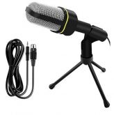 Microfone Estúdio Condensador Omnidirecional Profissional Com Tripé – QY-920